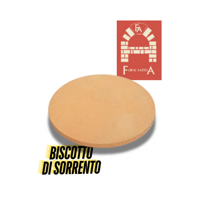 Refractory pizza stone, round Sorrento biscuit with a diameter of 20 to 35 centimeters